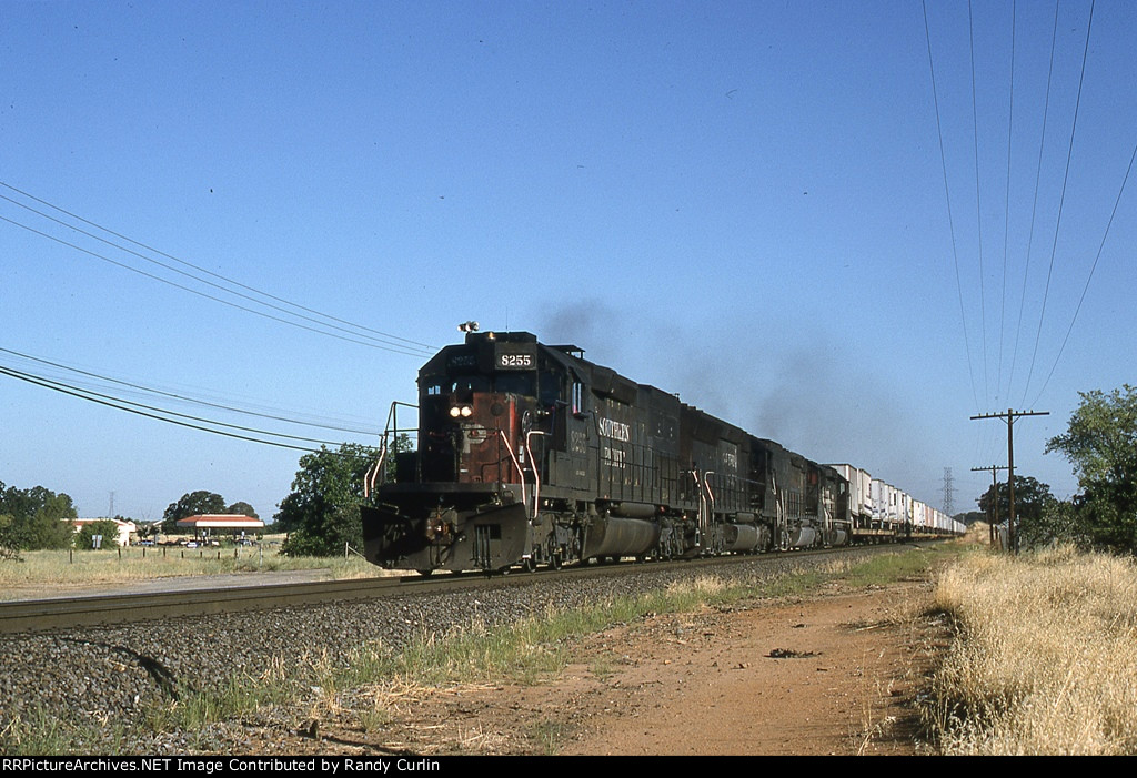 SP 8255 West PTPCX rolling into RSVL for a crew change